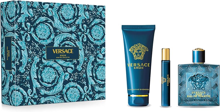 Versace Eros for Men - Eau de Toilette - 3 Pieces (SET) (100ml + 10ml Travel Size + Shower gel)