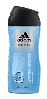 جل الاستحمام 3 في 1 "After Sport" للرجال من Adidas - للجسم والشعر والوجه - 250 مل
