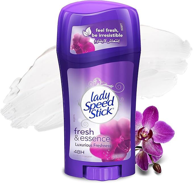 Lady Speed Stick Fresh & Essence Antiperspirant Deodorant Stick – 48h Protection – Luxurious Freshness – 65g