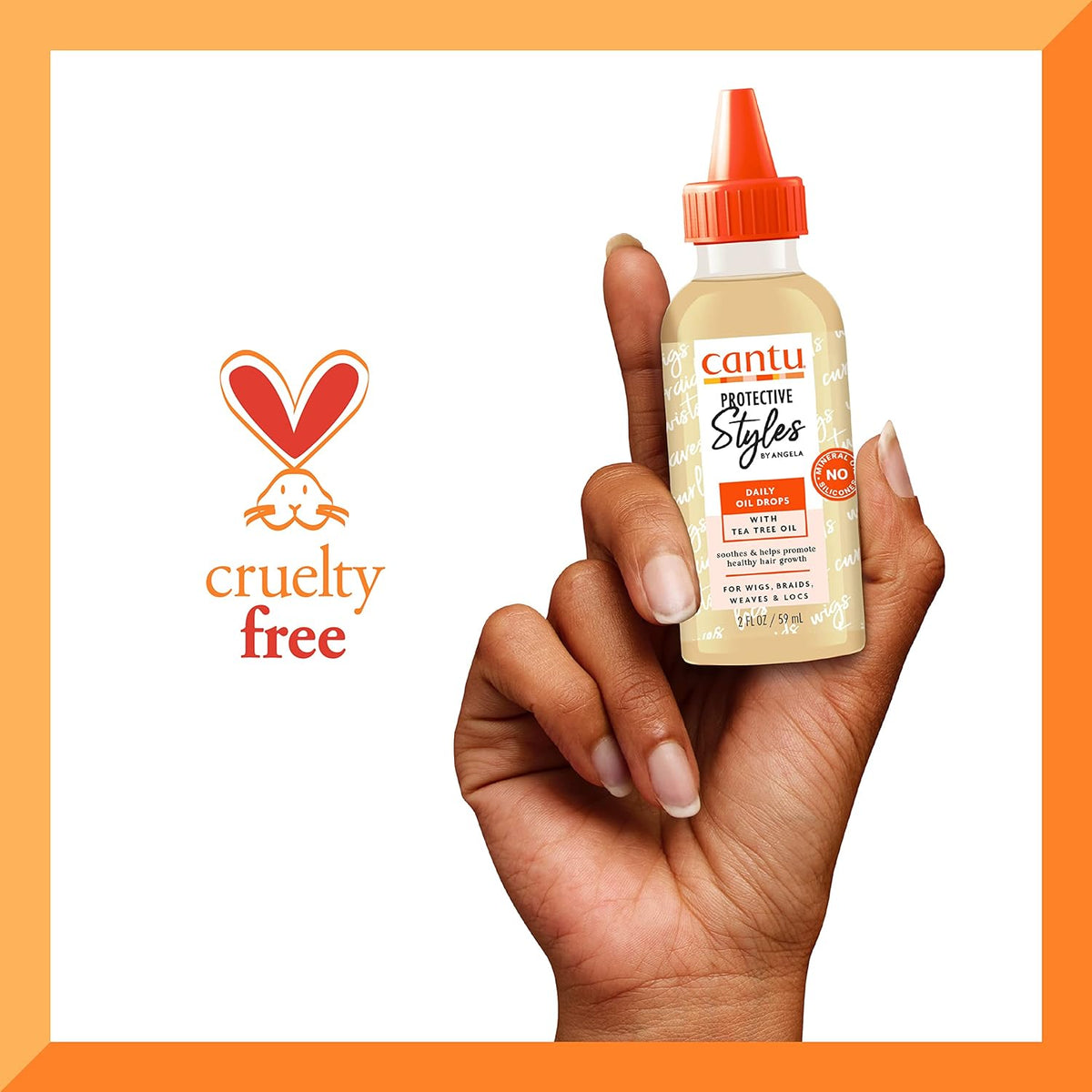 Cantu Protective Styles Hair growth by Angela Daily Oil Drops with Tea Tree Oil-59ml