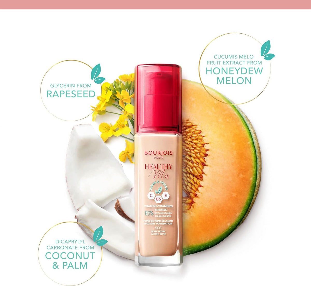 Bourjois Healthy Mix Clean & Vegan Foundation- 51W Light Vanilla - 30ml