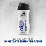 Adidas Hydra Sport Shower Gel for Men, 3 in 1 Body , Hair , Face - 250ml