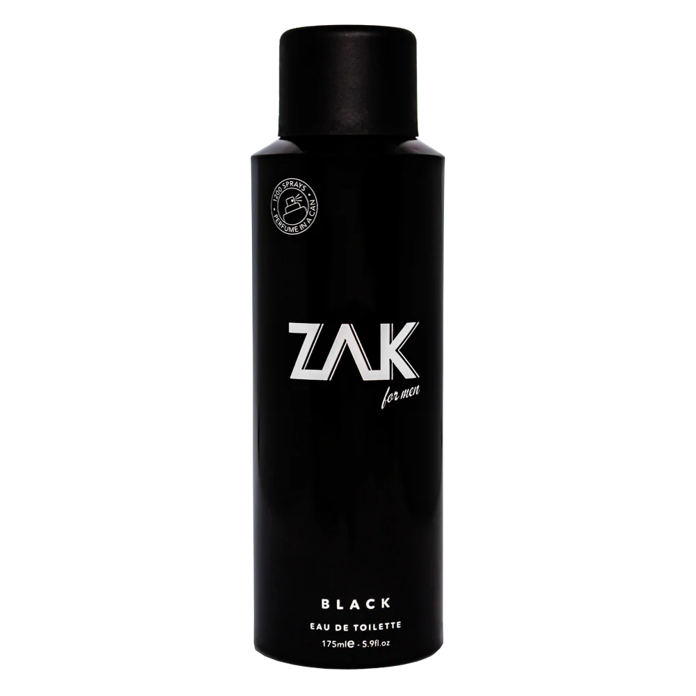Zak Black Perfume Spray for Men - Eau De Toilette- 175ml
