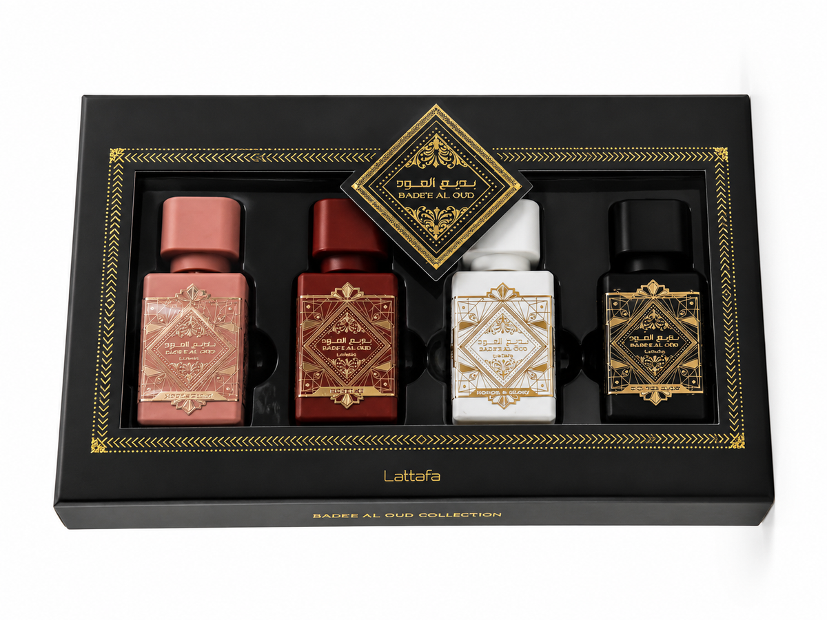 Badee Al Oud Collection Mini Set by Lattafa – 4 × 25ml Eau de Parfum