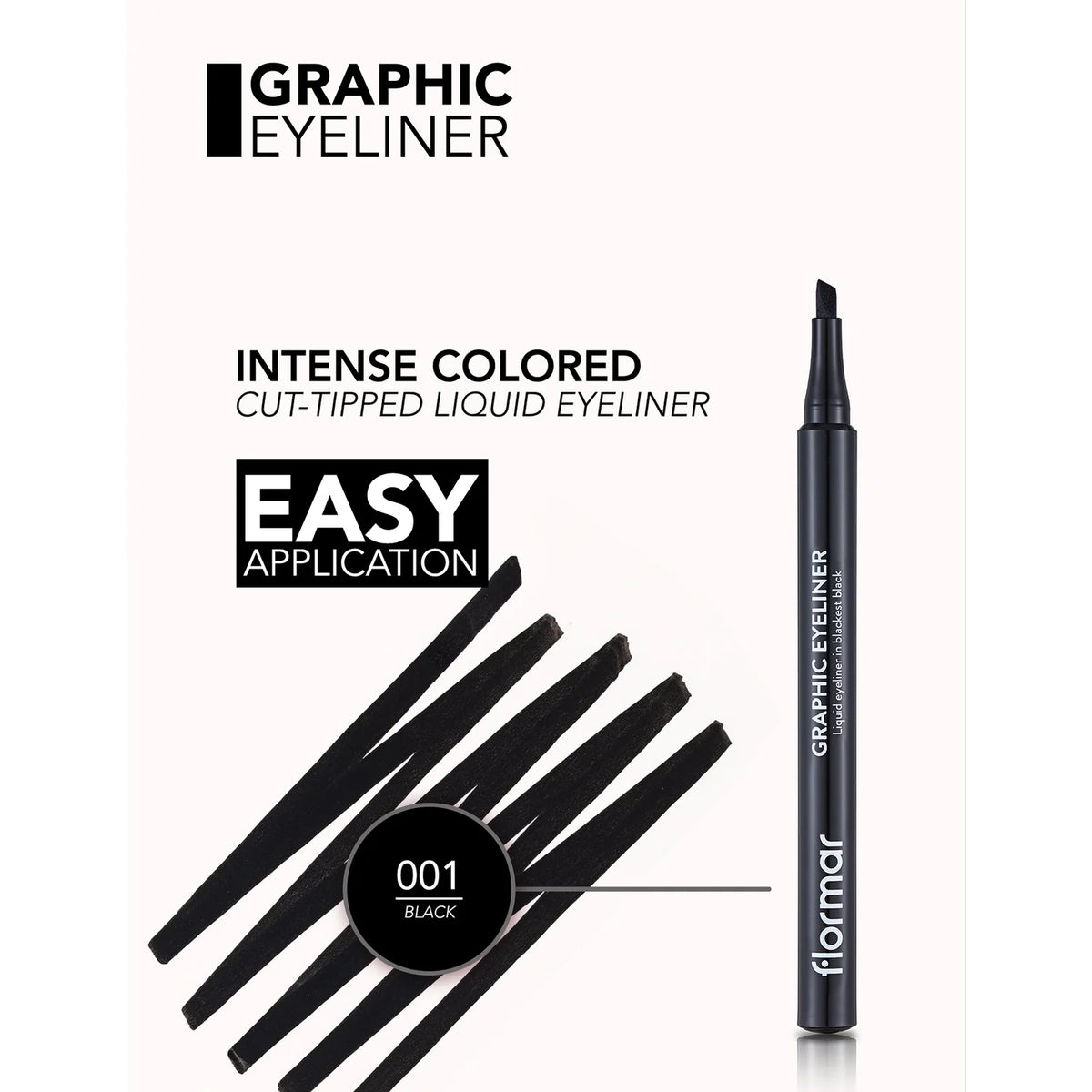Flormar Graphic Eyeliner, Black