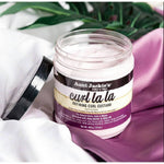 كريم تصفيف الشعر المجعد من Aunt Jackies La La Defining Curl Custard المعزز بزبدة الشيا وزيت الزيتون
