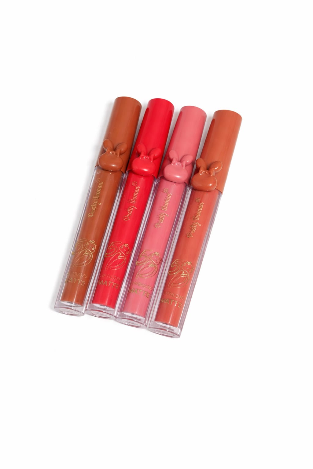Set B - Pretty Woman Matte Lip Gloss 5D (4 Pcs)