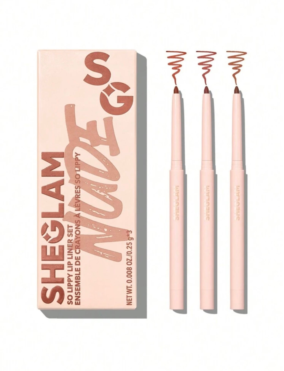 SHEGLAM Matte Lip Liner Set – Au Naturel | Long-Lasting, Smooth & Cruelty-Free (3 Pcs)