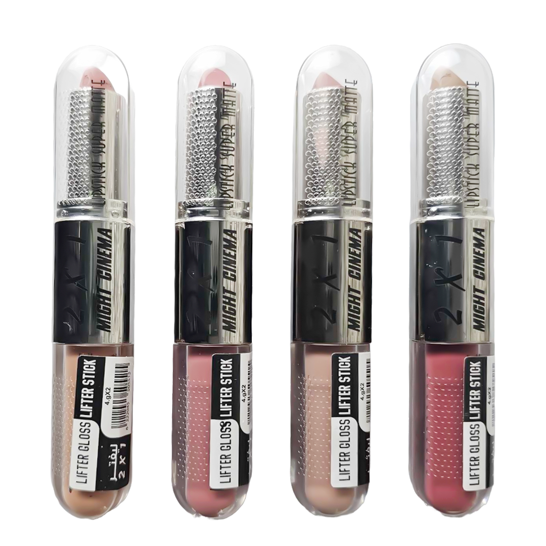 Might Cinema Set Lipstick & Lipgloss Lifter 2x1 Model : 1319 (No: A)
