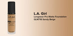 كريم أساس LA Girl Pro Matte Long Wear - Glm718 Sandy Beige