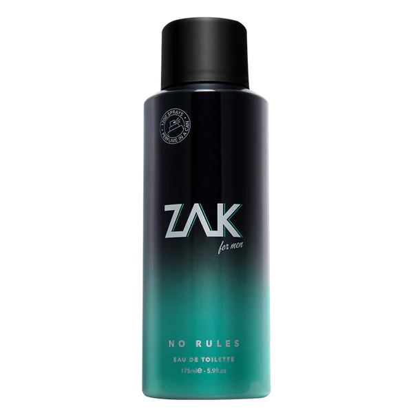 Zak No Rules Perfume Spray for Men - Eau De Toilette- 175ml