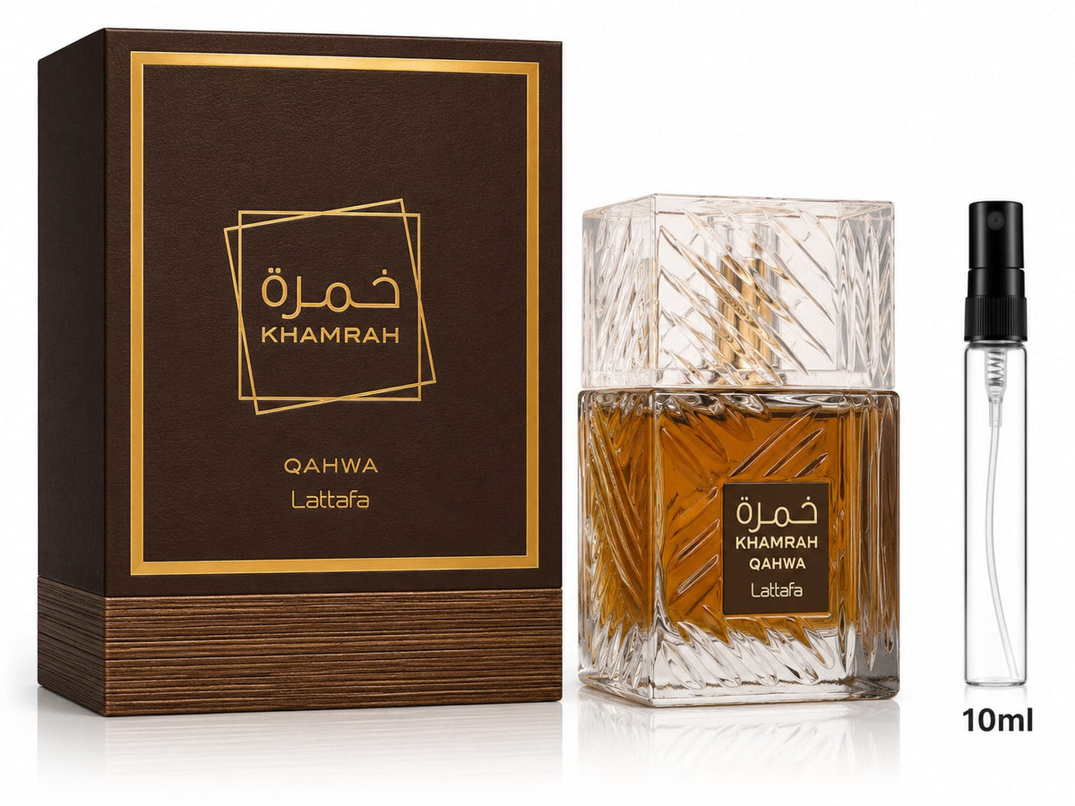 Khamrah Qahwa by Lattafa for Unisex - Eau De Parfum - 10ml (Decant) (1Pc)