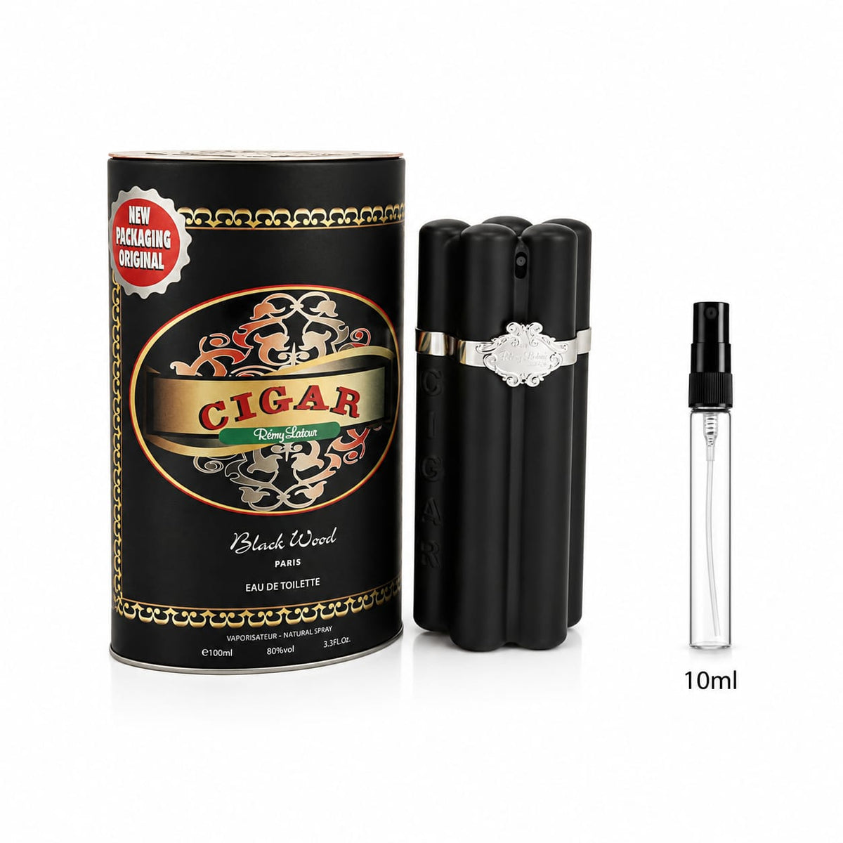Remy Latour Cigar Black Wood for Men - Eau de Toilette - 10ml (Decant) (1Pc)
