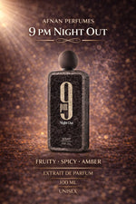 9PM Night Out by Afnan for Unisex - Extrait de Parfum - 100ml