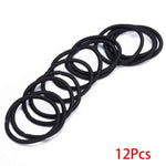 Talk Elastic Hair Set- 12Pcs Black