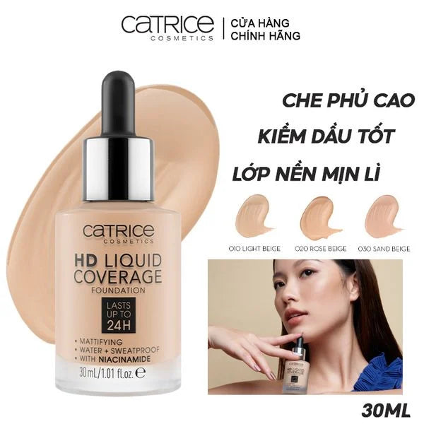 Catrice HD Liquid Coverage Foundation Lasts UP To 24H - 020 Rose Beige