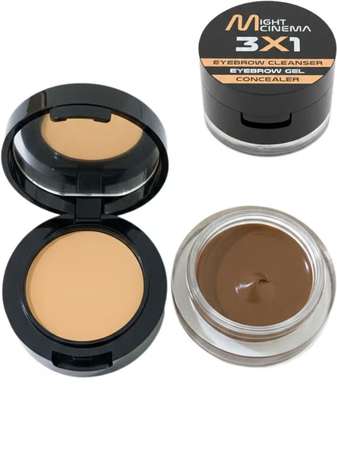 Might Cinema 3 X 1 Eyebrow Cleanser & Eyebrow Gel & Concealer (103)