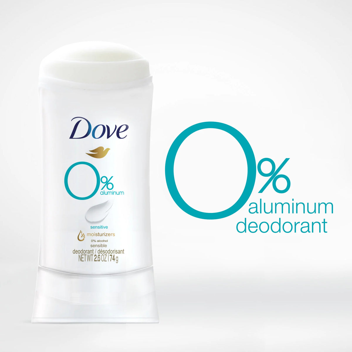 Dove 0% Aluminum Sensitive Deodorant Stick -74gm