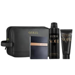 Guess Seductive Homme Noir - Set - 4Pcs (EDT 100ML + Shower Gel 100ML + Body Spray 226ML + Stylish Pouch)