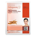 Red Ginseng Collagen Face Mask Anti Aging for Dry & Sensitive Skin by Dermal (23g) - Made in Korea (1 Pc)