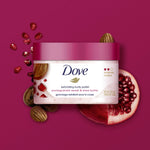 مقشر الجسم من دوف لبشرة ناعمة كالحرير مقشر الجسم بالرمان وزبدة الشيا