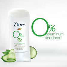 Dove 0% Aluminum Free Cucumber & Green Tea Scent Deodorant Stick -74gm