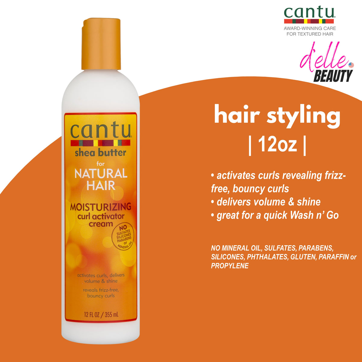 Cantu Shea Butter for Natural Hair Moisturizing Curl Activator Cream - 355ml