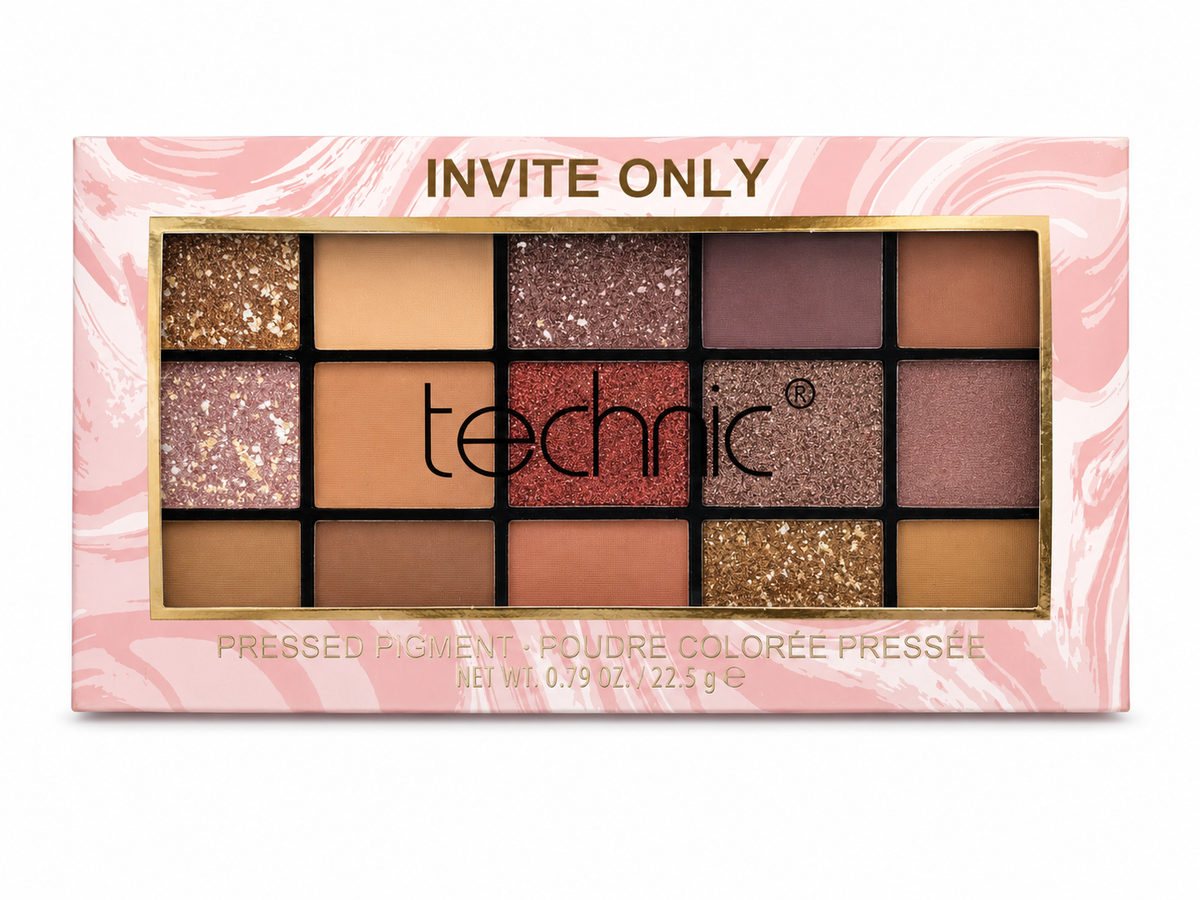Technic cosmetics Invite Only Pressed Pigment Eyeshadow Palette - 15 Color
