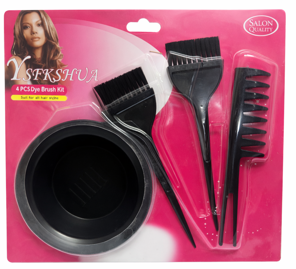 Ysfkshua Professional Hair Dye & Coloring Kit – 4 in 1 - 4Pcs