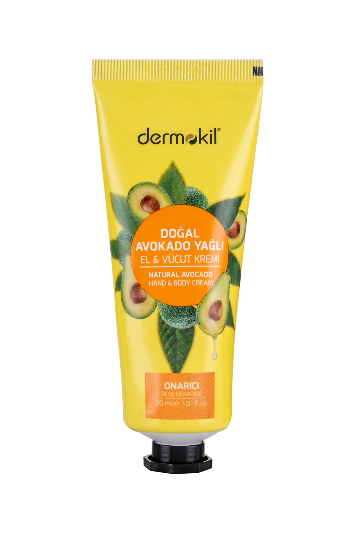 Natural Avocado Hand & Body Cream with Natural Avocado Oil by Dermokil - Made in Turkey- 30ml