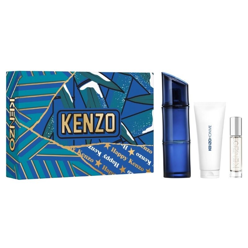 Kenzo Homme for Men - Eau de Toilette Intense - Gift Set (110ml + 10ml Travel Spray + 75ml Shower Gel)