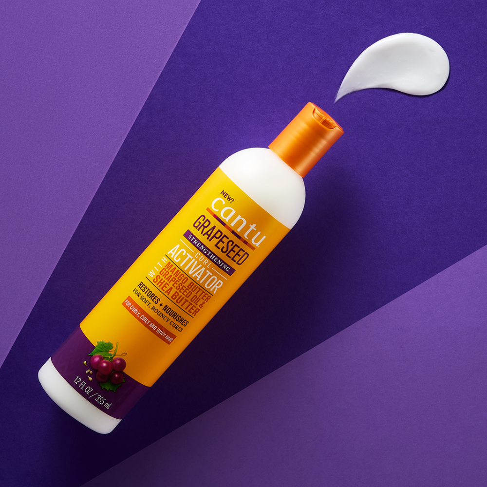 Cantu Grapeseed Curl Activator Cream -355ml ,كريم كانتو لتجعيد الشعر ببذور العنب
