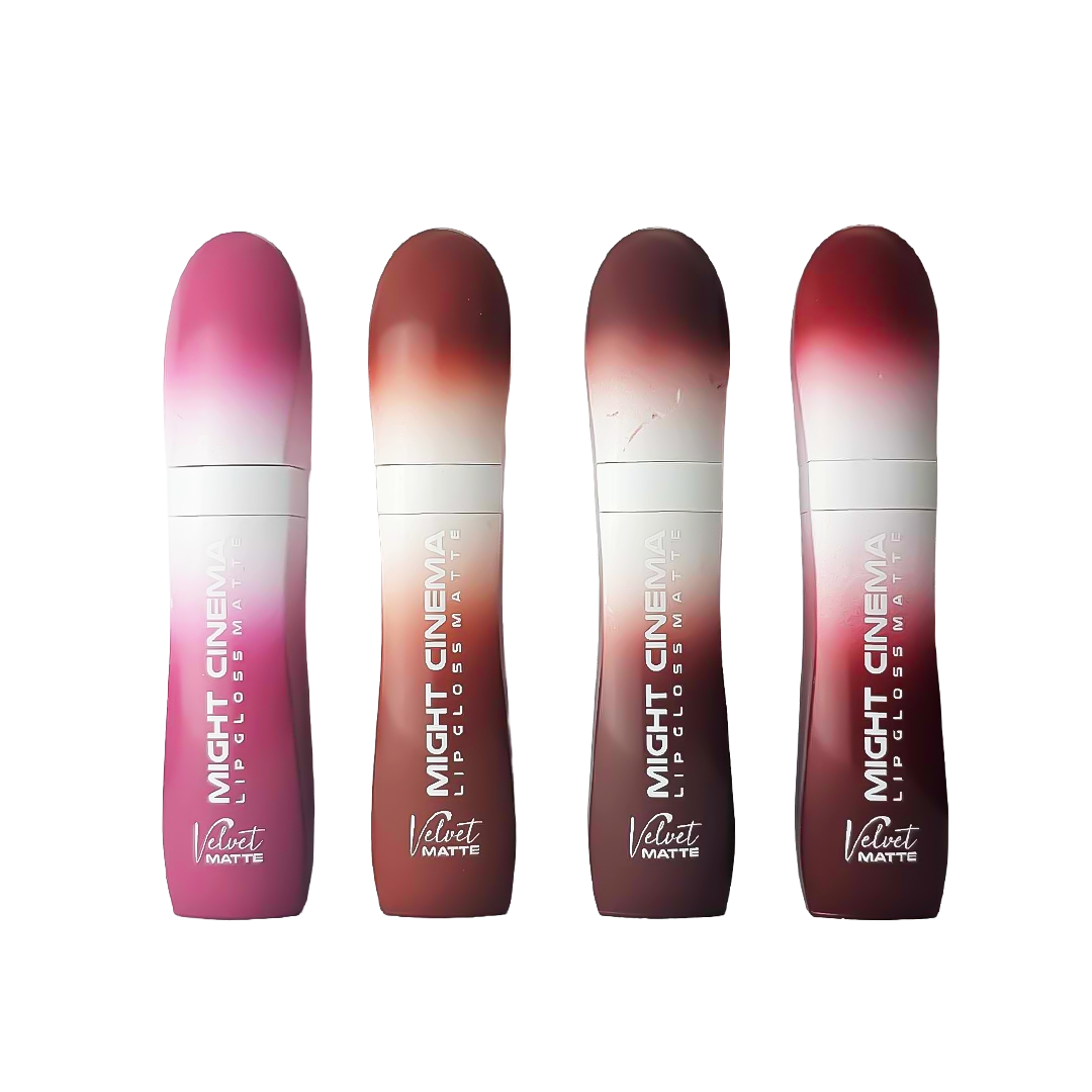 ملمع الشفاه غير اللامع من مايت سينما - مجموعة من 4 ألوان؛ ج