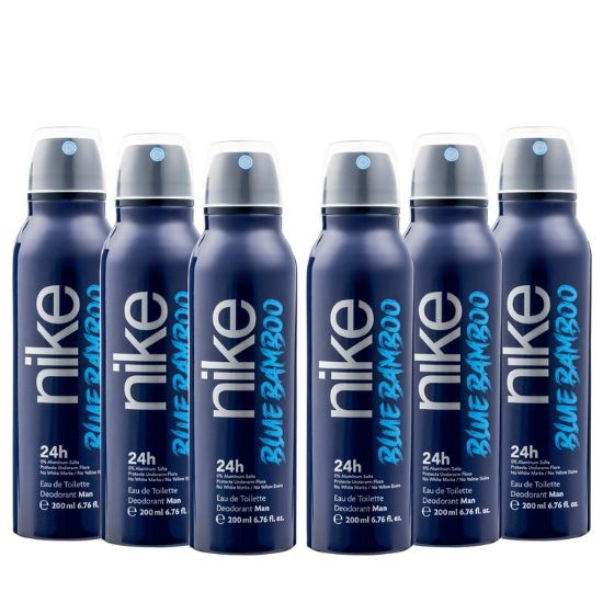 Nike Blue Bamboo Man Deodorant Spray 24H, Eau De Toilette , 200ML