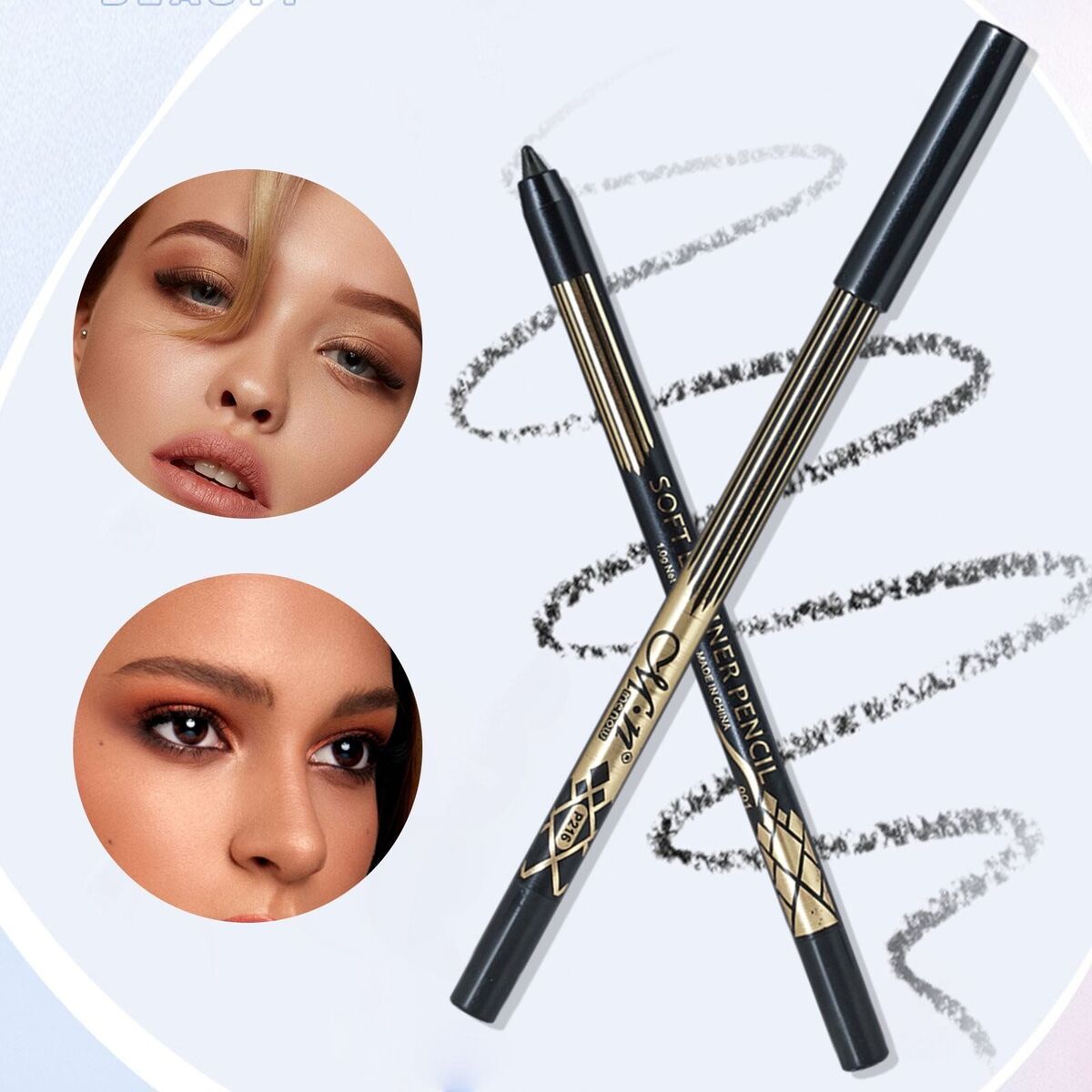 قلم تحديد العيون غير اللامع من مي ناو أسود - مقاوم للماء - P216
