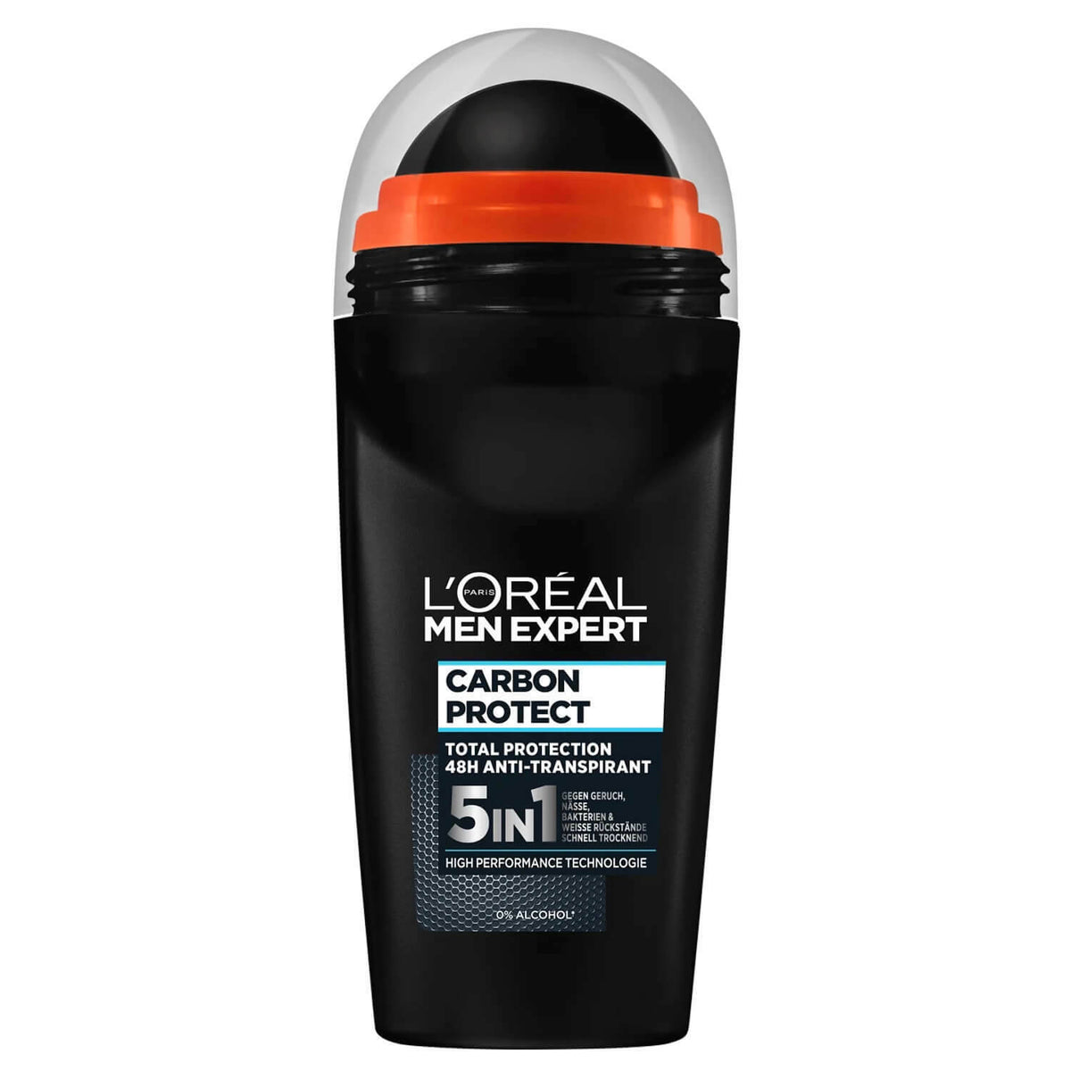 L'oreal XXL Carbon Protect Total Protection 5 in 1 48H Deodorant Roll on | High Performance Active- 50ml