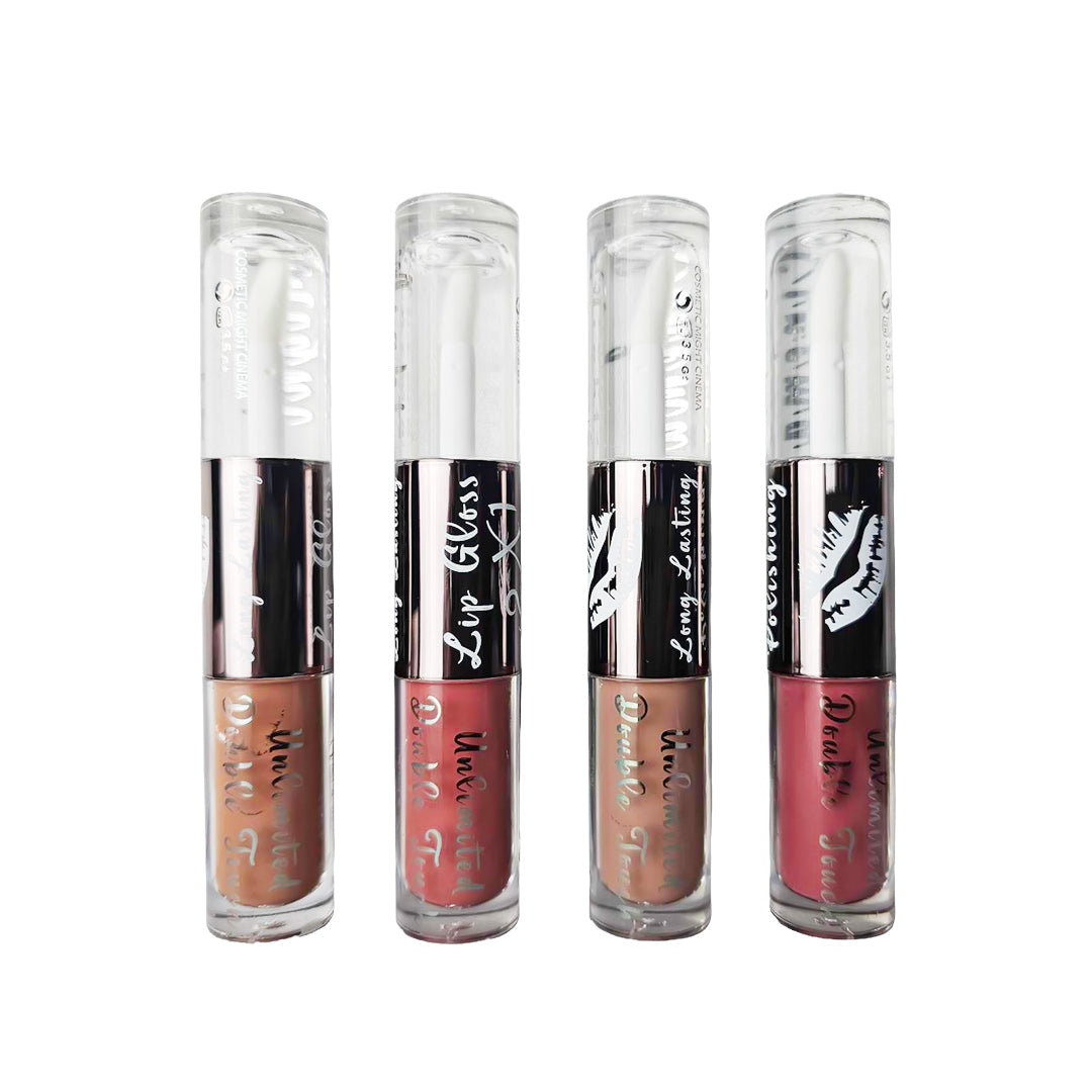 Might Cinema Double Lip Gloss 4 Colors(Matte & Glossy)SET: A