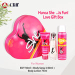 Hunca She Is Fun Gift Sets For Women With Perfume/ Deodorant & Body Lotion