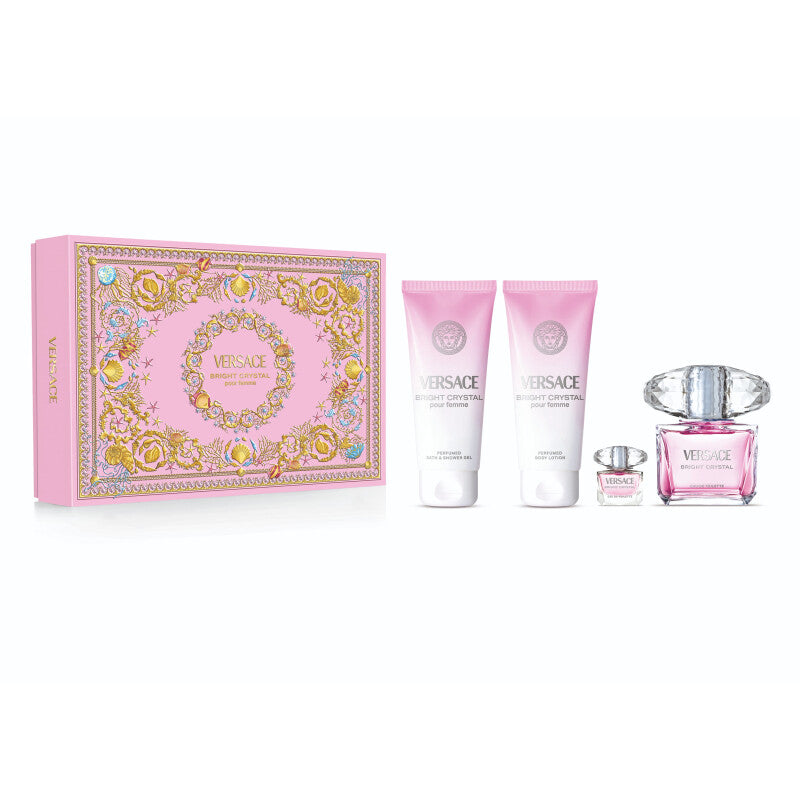 Bright Crystal Gift Set by Versace for Women - Eau de Toilette - Set (90ml + 5ml + 100ml Shower Gel + 100ml Body Lotion)