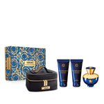 Versace Dylan Blue for Women - Eau de Parfum - Gift set 4 Pcs (Pouch + Body Lotion + Shower Gel + 100ml EDP)