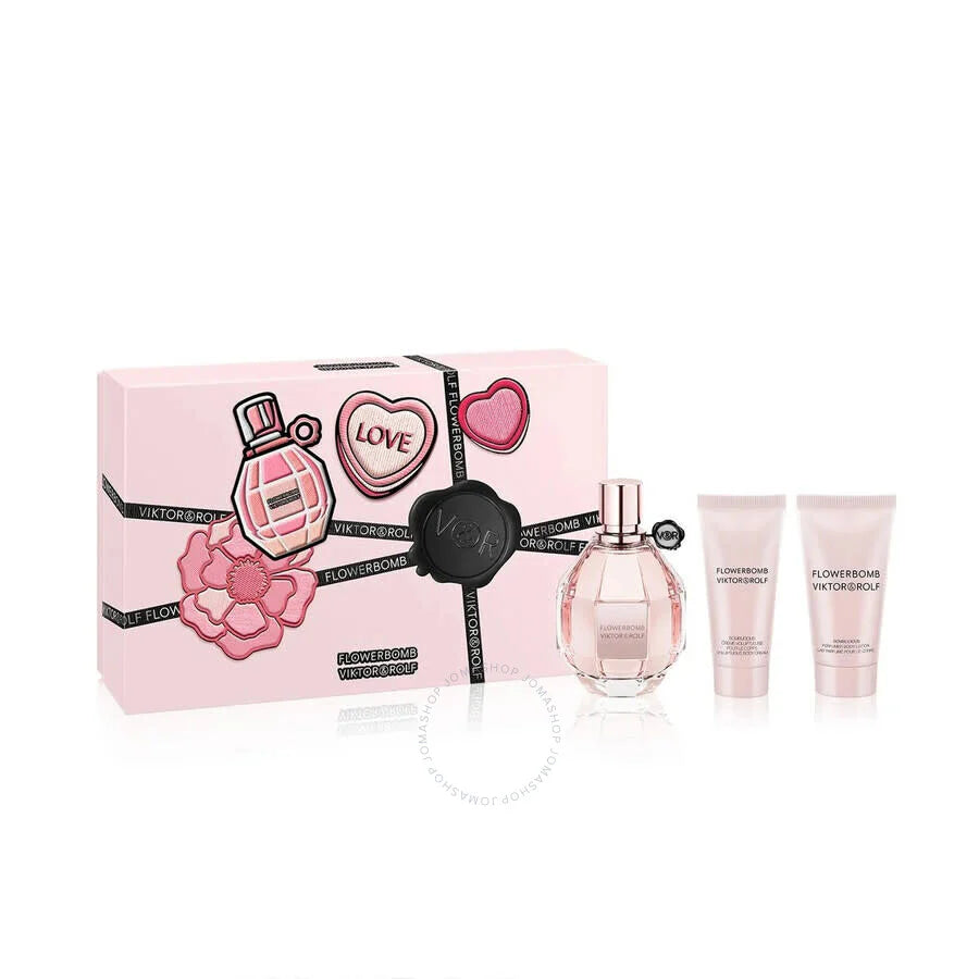 Flowerbomb Viktor & Rolf For Women Gift Set - Eau De Parfum - 3Pieces