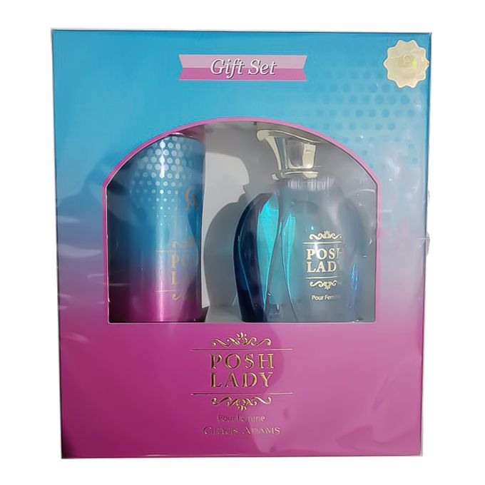 Chris Adams Posh Lady Gift Set For Women - Eau De Parfum - 100Ml + Body Spray - 200ml