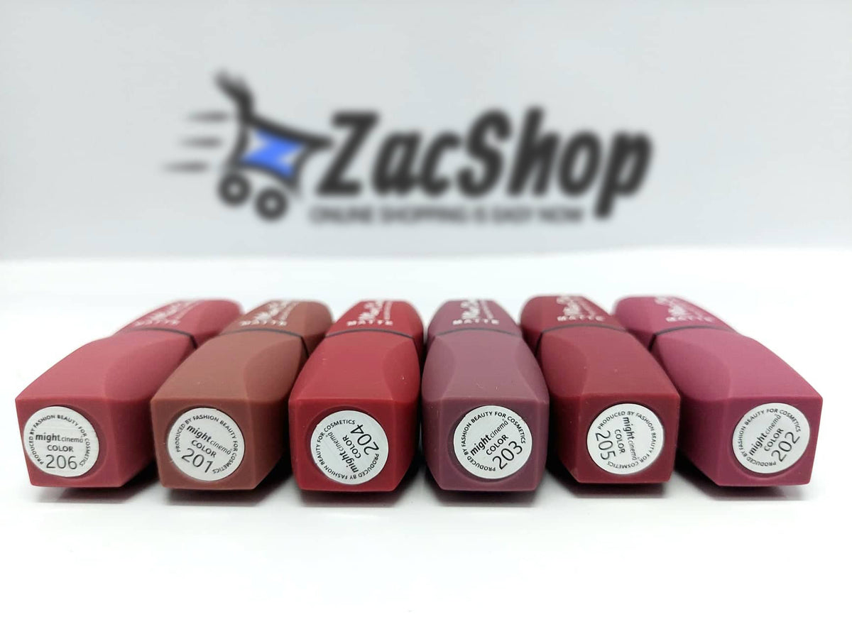Lipstick Matte by Might Cinema Color Collection - B - (6 Pcs)