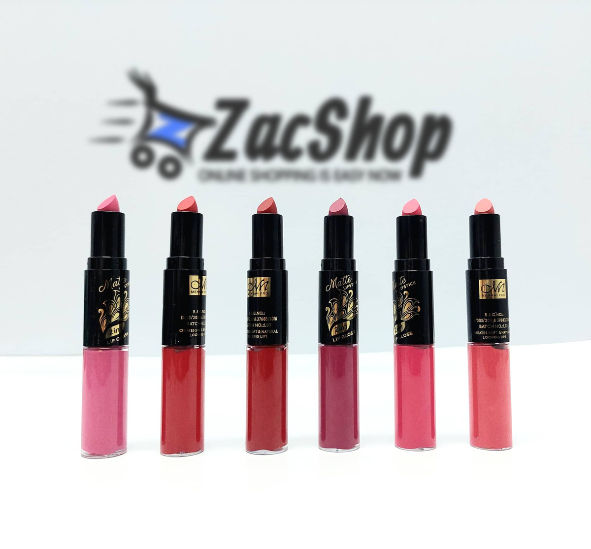 أحمر شفاه غير لامع وملمع شفاه 2 في 1 من مي ناو Mn - L544 - (6 قطع)