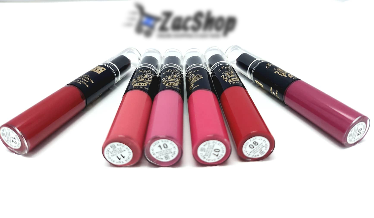 أحمر شفاه غير لامع وملمع شفاه 2 في 1 من مي ناو Mn - L544 - (6 قطع)