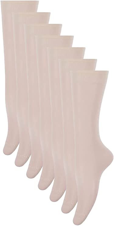 Silvy Pack Of 6 Pairs Of Silvy Knee High Stretch Socks Beige