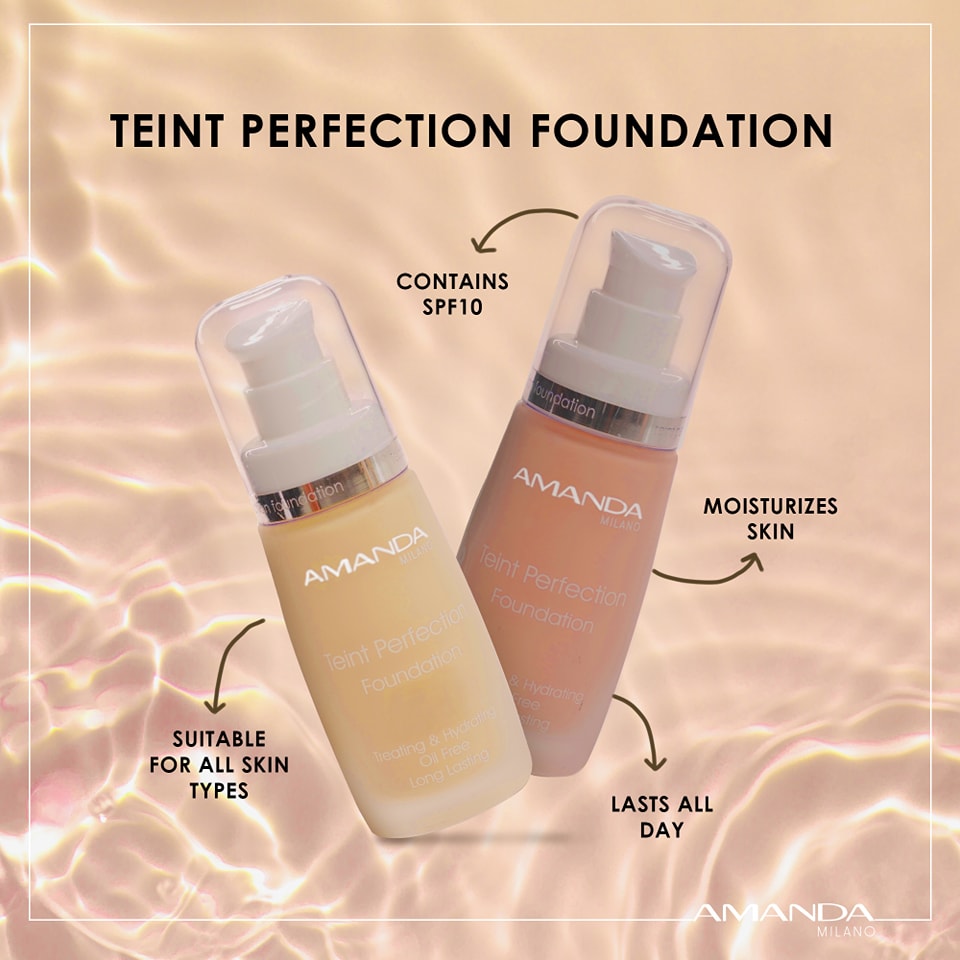 Amanda Milano Tient Perfection Face Foundation - 18 Beige, 30 Ml