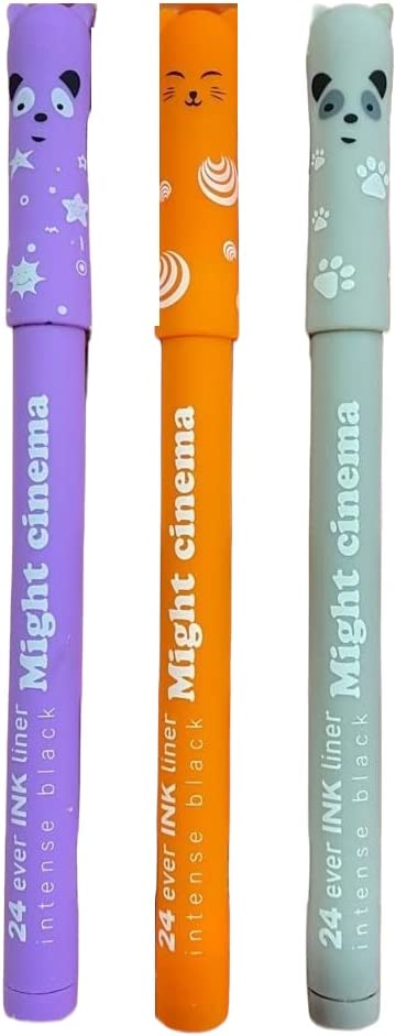 Might Cinema Waterproof Eyeliner - Intense Black - Matte - 3 Pcs