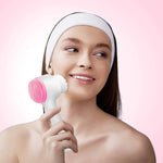 فرشاة سيليكون للعناية بالوجه لتنظيف وتدليك الوجه (قد يختلف اللون)