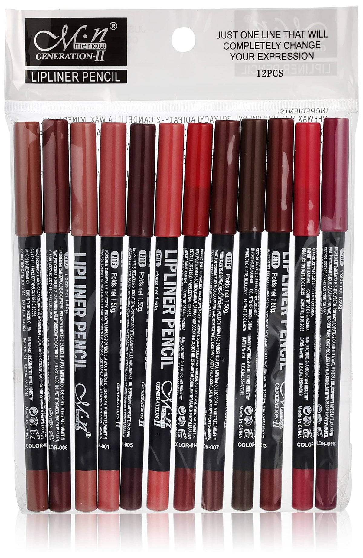 Me Now M.N Lip Liners 12 Colors